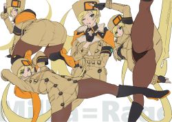 Rule 34 | 1girl, ashiomi masato, blonde hair, blue eyes, blush, boots, breasts, guilty gear, guilty gear strive, high heel boots, high heels, kneepits, large breasts, long hair, long sleeves, looking at viewer, millia rage, pantyhose, very long hair