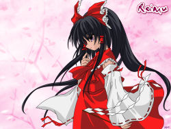 Rule 34 | 1girl, character name, female focus, gohei, hakurei reimu, highres, perfect cherry blossom, solo, touhou