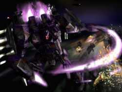 Rule 34 | armored core, camouflage, eclair (armored core), energy sword, glowing, hiwa industry, light trail, mecha, mecha focus, night, night sky, no humans, outdoors, robot, sky, sword, tagme, weapon