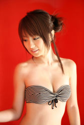 Rule 34 | bikini, bikini top only, highres, photo (medium), striped, swimsuit, tagme, yamamoto azusa