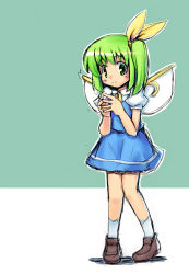 Rule 34 | 1girl, child, daiyousei, fairy, female focus, green hair, kanno, solo, touhou, wings