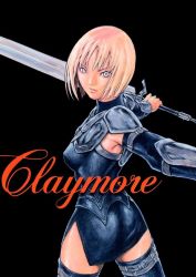 Rule 34 | 00s, armpits, blonde hair, clare (claymore), claymore (series), claymore (sword), highres, short hair, sword, weapon