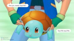 Rule 34 | absurdres, ash ketchum, creatures (company), game freak, gen 1 pokemon, goblinblin, highres, nintendo, pokemon, pokemon (anime), pokemon (classic anime), self-upload, squirtle, tagme, twitter logo