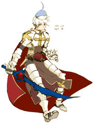 Rule 34 | 1boy, armor, armored boots, bird, blue bird, boots, breastplate, cape, chainmail, commentary request, cross, dagger, expressionless, filir (ragnarok online), full body, gauntlets, hair between eyes, holding, holding sword, holding weapon, knife, kusabi (aighe), leg armor, long bangs, looking at viewer, lord knight (ragnarok online), male focus, orange eyes, parted lips, pauldrons, ragnarok online, red cape, scabbard, sheath, sheathed, short hair, shoulder armor, simple background, spiked gauntlets, sword, tabard, weapon, white background, white hair