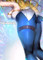 Rule 34 | 1girl, animal ears, artoria pendragon (all), artoria pendragon (fate), artoria pendragon (swimsuit ruler) (fate), ass, blonde hair, blue pantyhose, breasts, fake animal ears, fate/grand order, fate (series), highres, large breasts, leotard, long hair, nichigeckoh, pantyhose, playboy bunny, rabbit ears, rabbit girl, skindentation, solo, thigh strap, white leotard