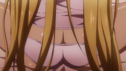 Rule 34 | 10s, 1girl, angela johnson, animated, animated gif, anime screenshot, ass, ass focus, blonde hair, butt crack, dimples of venus, long hair, lowres, on bed, panties, seiken tsukai no world break, sittiwng, solo, underwear