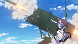 Rule 34 | 10s, 1girl, animated, animated gif, anti-ballistic missile, artillery, cloud, day, dress, closed eyes, hand on own hip, hip focus, infinite stratos, long hair, lowres, military, military vehicle, mim-104 patriot, missile, missile launcher, missile pod, missile vehicle, multiple rocket launcher, patriot missile, purple hair, rocket artillery, rocket launcher, screencap, self-propelled artillery, self-propelled rocket launcher, shinonono tabane, sky, smoke, solo, surface-to-air missile, transporter erector launcher, weapon, wristband