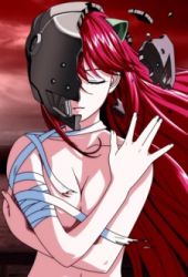 Rule 34 | 00s, 1girl, elfen lied, closed eyes, female focus, kaede (character), long hair, lowres, lucy (elfen lied), red hair, solo, tagme