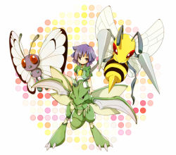 Rule 34 | 00s, 1boy, androgynous, bad id, bad pixiv id, beedrill, bugsy (pokemon), butterfree, creatures (company), game freak, gen 1 pokemon, gym leader, nagashi, nintendo, pokemon, pokemon (creature), pokemon hgss, purple hair, scyther