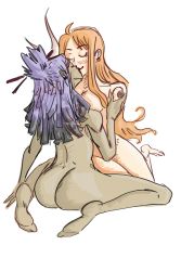 Rule 34 | 2girls, absurdres, barefoot, highres, multiple girls, nami (one piece), nude, one piece, yamato (one piece), yuri
