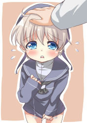 Rule 34 | 10s, 1boy, 1girl, admiral (kancolle), bad id, bad pixiv id, beret, blonde hair, blue eyes, blush, dress, hand on another&#039;s head, hat, kantai collection, kazushima, long sleeves, open mouth, personification, sailor collar, sailor dress, sailor hat, short hair, solo focus, tears, z1 leberecht maass (kancolle)