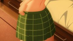 Rule 34 | 10s, animated, animated gif, ass, clothes pull, open clothes, open skirt, panties, purple hair, sairenji haruna, skirt, skirt pull, to love-ru, to love-ru darkness, underwear, undressing, white panties