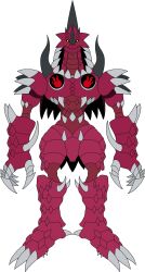 Rule 34 | claws, digimon, digimon (creature), dorbickmon, horns, looking at viewer, solo