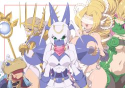 Rule 34 | 5girls, armor, ass, bird, blindfold, blue eyes, blue hair, breasts, ceresmon, ceresmon medium, cleavage, covered eyes, curvy, dianamon, digimon, digimon (creature), dove, green eyes, head wings, headgear, jewelry, junomon, large breasts, long hair, minervamon, monster girl, multiple girls, necklace, no humans, olympos xii, panties, see-through, see-through cleavage, shiny skin, side-tie panties, smile, sweatdrop, thong, tongue, tongue out, underwear, venusmon, very long hair, white armor, wings