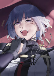 Rule 34 | 2girls, absurdres, ak-15 (girls&#039; frontline), blood, blood on face, bruise, bruise on face, close-up, commentary, commentary request, girls&#039; frontline, grabbing, grey hair, highres, injury, lying, multiple girls, nosebleed, on back, open mouth, pov, pov hands, purple eyes, rpk-16 (girls&#039; frontline), saiun sigma, shell casing, short hair, smile, teeth, upper teeth only