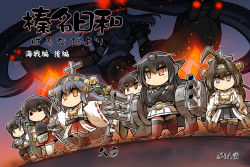 Rule 34 | 10s, 6+girls, abyssal ship, ahoge, akagi (kancolle), bikini, brown eyes, brown hair, commentary request, cover, cover page, crossed arms, detached sleeves, double bun, elbow gloves, embers, fire, flight deck, fubuki (kancolle), giant, giantess, gloves, glowing, glowing eyes, green eyes, grey hair, hairband, hakama, hakama skirt, haruna (kancolle), headgear, hisahiko, japanese clothes, kaga (kancolle), kantai collection, kirishima (kancolle), kongou (kancolle), lineup, long hair, long sleeves, low ponytail, midriff, multiple girls, muneate, nagato (kancolle), navel, nontraditional miko, orange eyes, outstretched arms, partially fingerless gloves, partly fingerless gloves, pleated skirt, purple eyes, red eyes, red hakama, rigging, school uniform, serafuku, short sleeves, skirt, sleeveless, southern ocean war oni, southern ocean war princess, spread arms, standing, standing on liquid, star-shaped pupils, star (symbol), swimsuit, symbol-shaped pupils, thigh strap, thighhighs, translation request, turret, twintails, wide sleeves, yugake