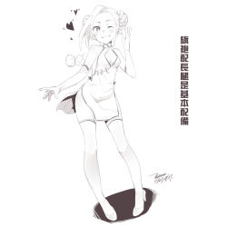 Rule 34 | alternate costume, alternate hairstyle, braid, chinese clothes, ejami, elbow gloves, gloves, heart, high heels, jinx (league of legends), league of legends, thighhighs, translation request, wink