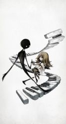 Rule 34 | 1girl, brown hair, deemo, deemo (character), floating, alice (deemo), gloves, holding hands, highres, instrument, light pollution (deemo), piano