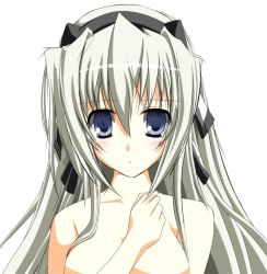 Rule 34 | 1girl, blue eyes, breasts, grey hair, horizon ariadust, kyoukaisenjou no horizon, large breasts, nude, solo, whiral