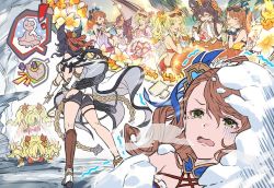 Rule 34 | !, 6+girls, alternate costume, alternate hairstyle, ball, beatrix (granblue fantasy), beatrix (summer) (granblue fantasy), bikini, black hair, blonde hair, blush stickers, book, breath, brown hair, cup, drinking, erune, closed eyes, eyewear on head, food, granblue fantasy, green eyes, hair ribbon, ice cream, ilsa34660285, imagining, meditation, multiple girls, muscular, ocean, official art, red bikini, ribbon, sand, shaded face, snow, sparkle, sunglasses, swimsuit, tearing up, thought bubble, twintails, zeta (granblue fantasy), zeta (summer) (granblue fantasy)