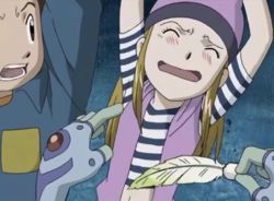 Rule 34 | 1girl, animated, audible speech, digimon, digimon frontier, english audio, feathers, laughing, navel, orimoto izumi, ranamon, sound, tickle torture, tickling, video