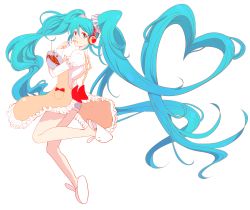 Rule 34 | 1girl, absurdres, animal slippers, apron, aqua eyes, aqua hair, bowl, bunny slippers, dress, full body, gino0808, hatsune miku, headphones, heart, highres, long hair, scrunchie, slippers, solo, tongue, transparent background, twintails, very long hair, vocaloid, whisk