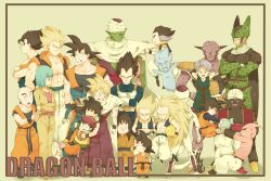 Rule 34 | &gt;:), 1girl, 6+boys, age difference, aged down, alternate form, anger vein, angry, armor, arms up, bald, barefoot, black hair, black skin, blonde hair, blue eyes, blue hair, bulma, candy, cape, captain ginyu, cat, cell (dragon ball), cell junior, child, clenched teeth, closed eyes, clothes writing, collarbone, colored skin, copyright name, crossed arms, dougi, dragon ball, dragon ball (object), dragonball z, earrings, flying, food, frieza, fusion, ghost, gloves, gotenks, green eyes, green skin, hands on own hips, hat, height difference, highres, jewelry, kid buu, kuririn, long hair, looking away, majin buu, male focus, mangaoyaji, mister popo, multicolored hair, multiple boys, muscular, muscular child, oolong, open mouth, piccolo, pink skin, puffy pants, purple skin, shoes, short hair, size difference, smile, son gohan, son goku, son goten, spiked hair, standing, super saiyan, super saiyan 1, super saiyan 3, sword, tail, teeth, time paradox, tongue, tongue out, trunks (dragon ball), v-shaped eyebrows, vegeta, vegetto, wallpaper, weapon, widow&#039;s peak, wristband, yajirobe