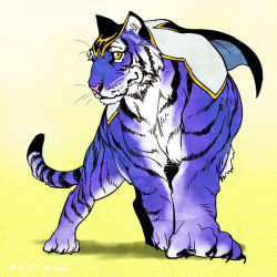 Rule 34 | 10s, animalization, cape, mamemo (daifuku mame), no humans, solo, superhero costume, tiger, tiger &amp; bunny, wild tiger