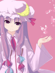 Rule 34 | 1girl, bad id, bad pixiv id, bow, female focus, hat, long hair, muranisaki, patchouli knowledge, pink bow, ribbon, solo, touhou