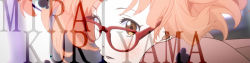 Rule 34 | 10s, 1girl, character name, glasses, kuriyama mirai, kyoukai no kanata, official art, red-framed eyewear