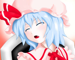 Rule 34 | 1girl, bad id, bad pixiv id, closed eyes, fang, female focus, kentairui, open mouth, remilia scarlet, sleeping, solo, touhou