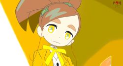 Rule 34 | animated, animated gif, brown hair, i can friday by day!, lowres, open mouth, quad tails, robot, school uniform, tongue, what, yellow eyes