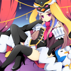 Rule 34 | 10s, 1girl, bird, boots, character request, hat, high heels, mawaru penguindrum, penguin, princess of the crystal, shoes, solo, soranagi, thigh boots, thighhighs