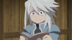 Rule 34 | 00s, 1boy, animated, animated gif, annoyed, book, genius sage, grey hair, lowres, male focus, purple eyes, short hair, solo, surprised, tales of (series), tales of symphonia, white hair
