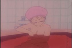 Rule 34 | 1990s (style), 1girl, animated, animated gif, bath, bathing, bishoujo senshi sailor moon, bubble, fart, indoors, lowres, nude, partially submerged, screencap, shower cap, smelling, solo, tiles, tsukino usagi, underwater fart, water