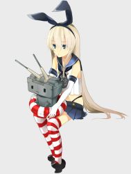 Rule 34 | 10s, 1girl, :3, aoi-san (aoi-0603), aoi (aoi-0603), bad id, bad pixiv id, black panties, blonde hair, blue eyes, elbow gloves, gloves, hairband, kantai collection, lifebuoy, long hair, miniskirt, panties, rensouhou-chan, shimakaze (kancolle), skirt, solo, striped clothes, striped thighhighs, swim ring, thighhighs, thong, underwear, white gloves, | |, || ||