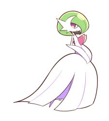 Rule 34 | :&lt;, artsy-rc, closed mouth, commentary, creatures (company), english commentary, full body, game freak, gardevoir, gen 3 pokemon, highres, looking at viewer, mega gardevoir, mega pokemon, nintendo, pokemon, pokemon (creature), simple background, solo, standing, white background