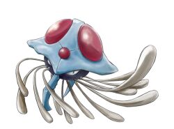 Rule 34 | animal focus, black eyes, commentary request, creatures (company), full body, game freak, gen 1 pokemon, looking to the side, nintendo, no humans, pokemon, pokemon (creature), simple background, solo, suzuki (pixiv 9092094), tentacles, tentacruel, white background