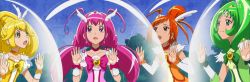 Rule 34 | 10s, 4girls, absurdres, bubble, cure happy, cure march, cure peace, cure sunny, highres, multiple girls, precure, screencap, smile precure!