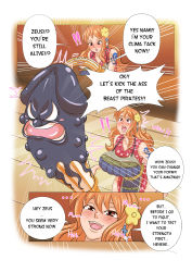 Rule 34 | 1girl, absurdres, breasts, cleavage, highres, huge breasts, karuro-kun, large breasts, long hair, nami (one piece), one piece, sex, tattoo, what, zeus (one piece)
