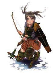 Rule 34 | 10s, 1girl, absurdres, aircraft, airplane, archery, blood, boots, bow (weapon), brown eyes, brown hair, cuts, gloves, hakama, hakama short skirt, hakama skirt, highres, injury, japanese clothes, kantai collection, kyuudou, long hair, muneate, on one knee, parted lips, partially fingerless gloves, partly fingerless gloves, pleated skirt, shield, skirt, solo, tamaru tokihiko, thigh boots, thighhighs, twintails, weapon, yugake, zuikaku (kancolle)