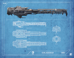 Rule 34 | battlecruiser (eve online), blue background, blue theme, blueprint (medium), caldari state (eve online), character sheet, cjuzzz, commentary, concept art, copyright name, emblem, eve online, from side, logo, military vehicle, multiple views, original, science fiction, spacecraft, spaceship, thrusters, vehicle focus