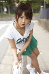 Rule 34 | amano ai (model), baseball jersey, highres, jersey, photo (medium), pleated skirt, pure idol, skirt, tagme