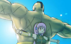 Rule 34 | capcom, crossover, double lariat (vocaloid), megurine luka, pink hair, street fighter, vocaloid, zangief