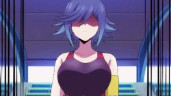Rule 34 | 10s, 2girls, animated, animated gif, ass, competition swimsuit, hip attack, keijo!!!!!!!!, kotone fujisaki, lowres, mikawa rei, multiple girls, one-piece swimsuit, subtitled, swimsuit, water