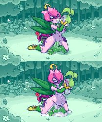 Rule 34 | absurdres, alraumon, cum, cum in pussy, digimon, fairy, fang, fellatio, floramon, flower, forest, highres, lalamon, lilimon, monster girl, nature, oral, palmon, penis, petals, plant, plant girl, sex, tanemon