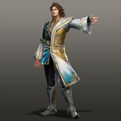 Rule 34 | 1boy, adam&#039;s apple, alternate costume, brown eyes, brown hair, closed mouth, full body, gradient background, male focus, shin sangoku musou, sima zhao, simple background, solo, standing