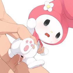 Rule 34 | 1girl, bar censor, censored, cum, furry, furry female, highres, interspecies, my melody, onegai my melody, penis, sanrio, sex, tagme, tears, testicles, youjo modoki