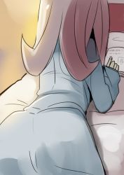 Rule 34 | 1girl, ass, book, little witch academia, long hair, pink hair, reading, sucy manbavaran