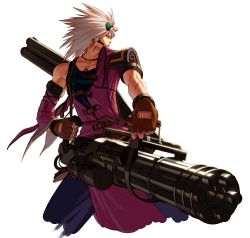 Rule 34 | 00s, dungeon and fighter, gatling gun, goggles, gun, gunner (dungeon and fighter), launcher, lowres, male focus, weapon, white hair